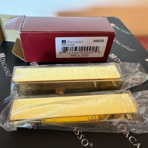 NWT - Dacasso Leather Double Letter Trays, Chocolate Brown (A3420) - Picture 6 of 10